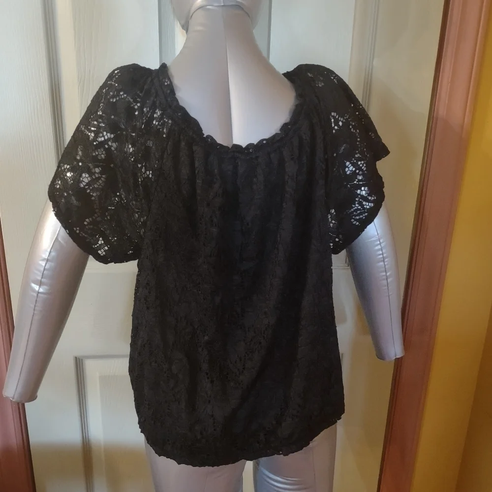 No Boundaries Plus Size 3xl women's lace shirt top blouse